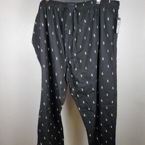 Ralph Lauren Black Lounge Pants with White Logo